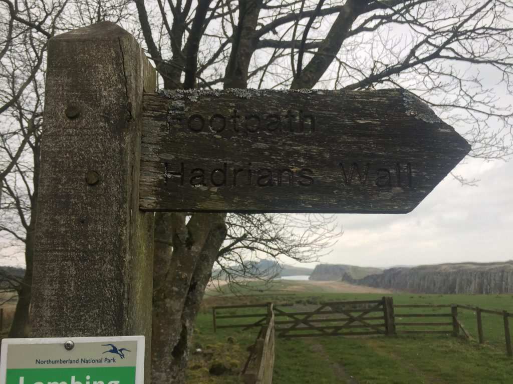 A Hadrian's Wall Path sign